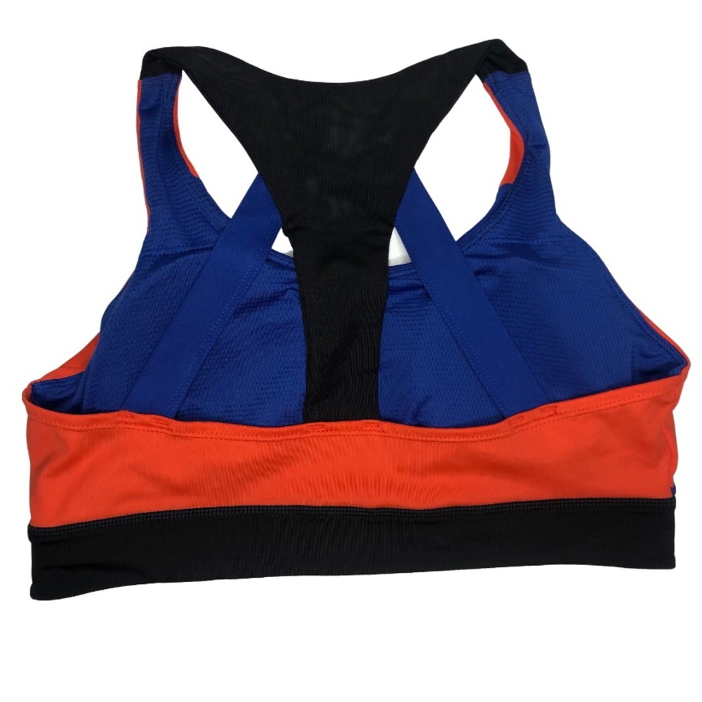 Unique Orange, Blue and Black Sports Bra Medium